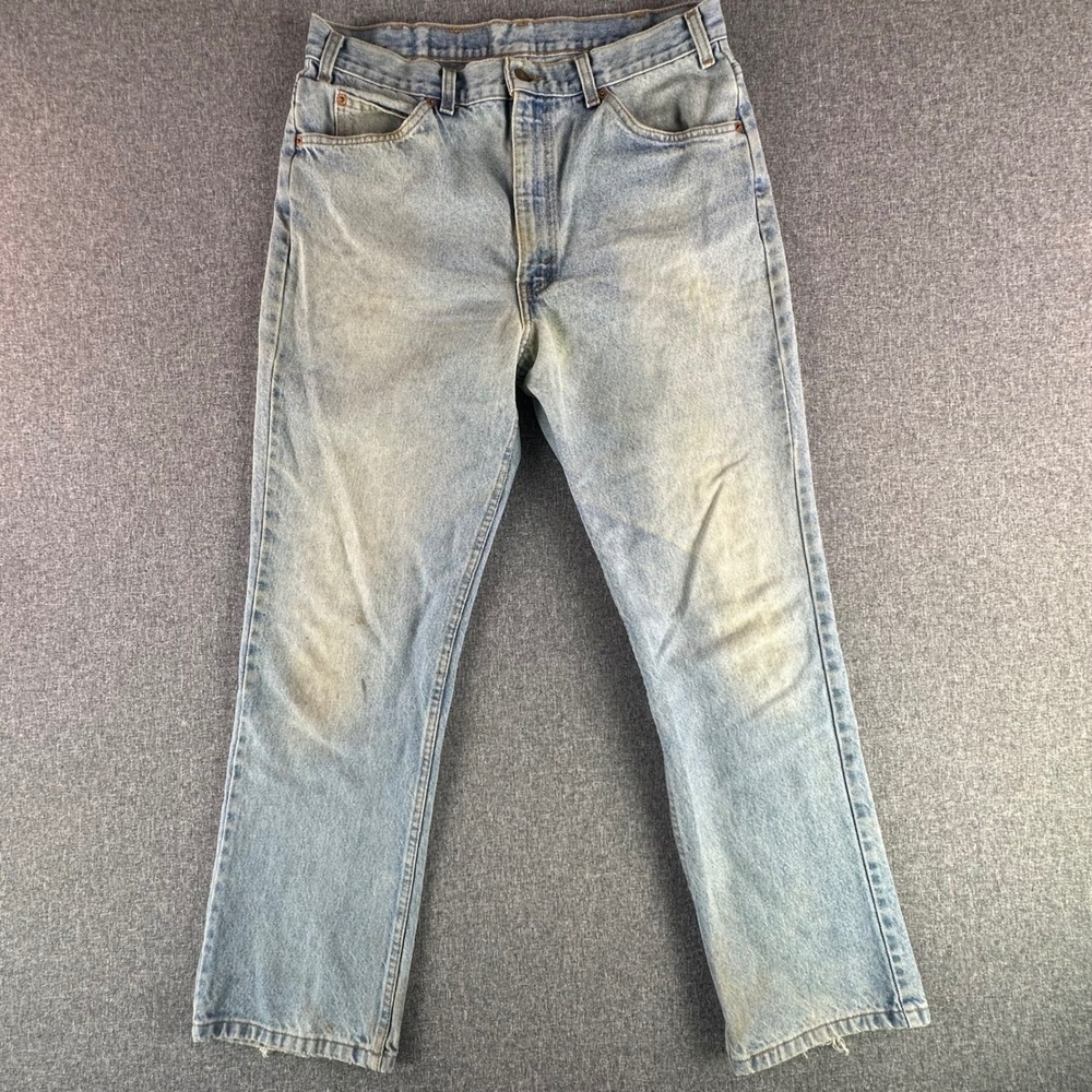 Levis Jeans Mens 34x30 Orange Tab Light Wash Vintage Blue Denim
